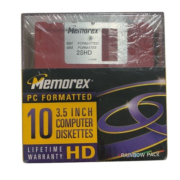 Memorex PC Diskettes 10 Pack NEW - Picture 1 of 5